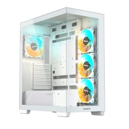 GIGABYTE ház GB-C500PI ST, Mid tower, 1xUSB-C 3.2, 2xUSB 3.0, 4x 120mm ARGB ventilátor, fehér