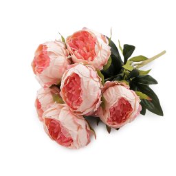 Bazsarózsa (Pünkösdirózsa) művirágcsokor – 9 virág, 45 cm