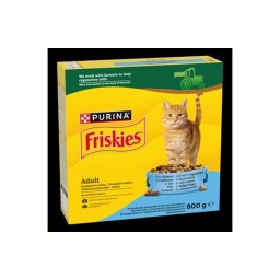FRISKIES Lazaccal és hozzáadott zöldségekkel száraz macskaeledel 800g