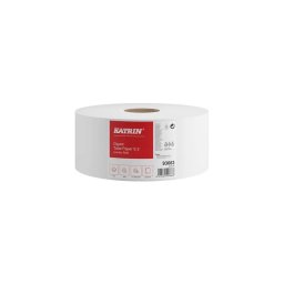 Toalettpapír 2 rétegű közületi átmérő: 18 cm 870 lap/100 méter/tekercs 12 csomag/karton Jumbo Katrin_93663 fehér