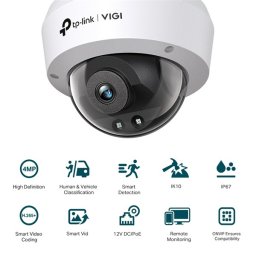 TP-LINK IP Kamera kültéri/beltéri éjjellátó 3 Megapixel, 4mm Objektív, VIGI C240I(4MM)