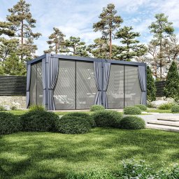 Rojaplast ECO 6×3 m pergola függöny- és szúnyogháló szett - komplett oldalfal készlet