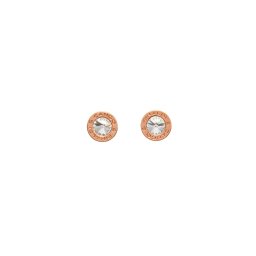 Cango & Rinaldi - Köllő Babett rose gold-fehér színű Swarovski kristályos fülbevaló
