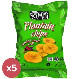 Samai Plantain chips édes chilli csomag 5X75 g