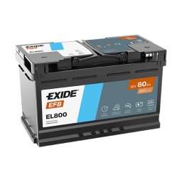 EXIDE Start-Stop EFB EL800 12V 80Ah autó akkumulátor jobb+