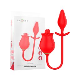 Intense Melanie - 2in1 mozgó nyelves csikló izgató vibrátor (piros)