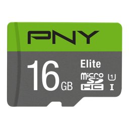 MicroSDHC memóriakártya adapterrel 16GB CL10 UHS-I U1 Elite PNY (P-SDU16GU185GW-GE)