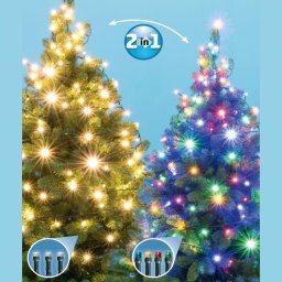 LED-es DUAL COLOR fényfüzér, 100LED, 5 program, 7m