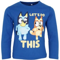Bluey Let's Do Blue gyerek hosszú ujjú póló, felső 2 év, 3 év, 4 év, 5 év, 6 év Nr1