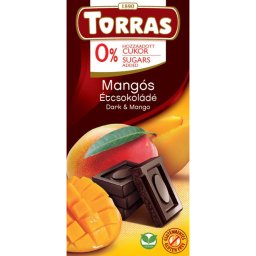 Torras Mangós vegán étcsokoládé hozzáadott cukor nélkül (gluténmentes) 75 g