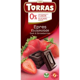 Torras Epres vegán étcsokoládé hozzáadott cukor nélkül (gluténmentes) 75 g