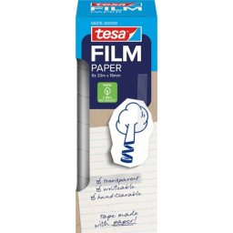TESA Ragasztószalag, írható, papír, 19 mm x 33 m, TESA "tesafilm(R)", átlátszó