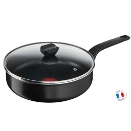 Tefal Serpenyő fedővel 24 cm fekete Simply Clean B5673253