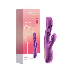Honey Play Box Gem - app-vezérelt gyöngyös G-pont/csiklóizgató vibrátor (lila)