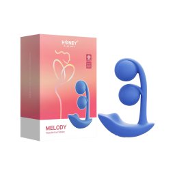 Honey Play Box Melody - okos, gyöngyös 2in1 vibrátor (kék)