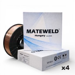 MATEWELD Hungary Hegesztő huzal rezezett acél (SG2) 1.0mm 5kg (200mm) - 4 db