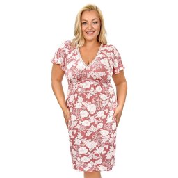 Tina plus size hálóing, virágos
