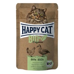 Happy Cat Bio Organic alutasakos eledel - Baromfi és kacsa 12 x 85 g