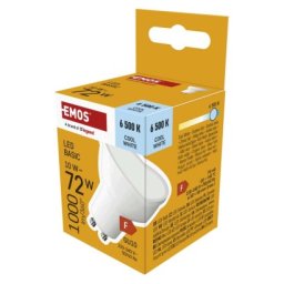 LED izzó Basic MR16 fehér/ GU10 / 10 W (72 W) / 1000 lm / Hideg fehér