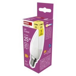 LED izzó Classic gyertya / E14 / 2,2 W (25 W) / 250 lm / Meleg fehér