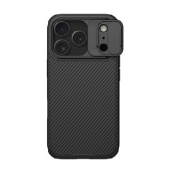 NILLKIN CAMSHIELD PRO MAGNETIC műanyag telefonvédő (ütésállóság, kameravédő, mágneses, csíkos) FEKETE Apple iPhone 17 Pro