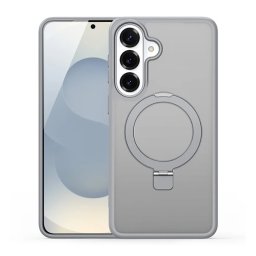 DUX DUCIS YIND szilikon telefonvédő (ütésállóság, kameravédő, matt, MagSafe, kitámasztó) VILÁGOSSZÜRKE Samsung Galaxy S26 (SM-S942)