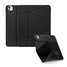 DUX DUCIS VERS tok álló, bőr hatású (aktív FLIP, oldalra nyíló, TRIFOLD, asztali tartó) FEKETE Apple IPAD Pro 13 (2024), IPAD Pro 13 (2025)