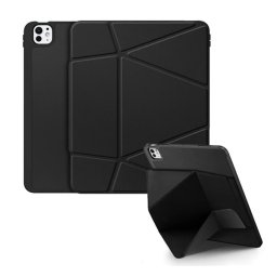DUX DUCIS VERS tok álló, bőr hatású (aktív FLIP, oldalra nyíló, TRIFOLD, asztali tartó) FEKETE Apple IPAD Pro 11 (2024), IPAD Pro 11 (2025)