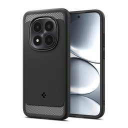 SPIGEN RUGGED ARMOR szilikon telefonvédő (ütésállóság, légpárnás sarok, karbon minta) FEKETE Xiaomi Redmi Note 15 Pro 5G