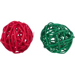 Trixie Xmas rattan labda csengővel rágcsálónak 2db/4cm