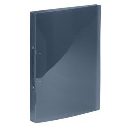 VIQUEL Gyűrűs könyv, 2 gyűrű, 25 mm, A4, PP, VIQUEL "Propyglass", füstszínű