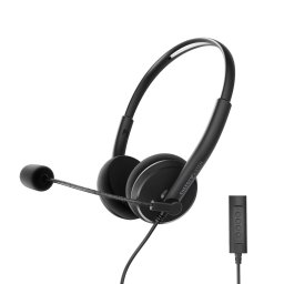 Energy Sistem Headset Office 2 , kommunikációs headset mikrofonnal, hangerőszabályzóval és némítással