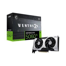 MSI VGA NVIDIA GeForce RTX 5060 Ti 8G VENTUS 2X OC PLUS, RTX 5060 Ti, 8GB GDDR7, 3xDP, 1xHDMI
