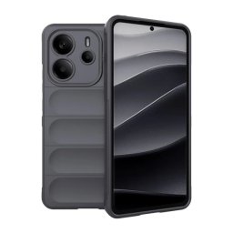 Szilikon telefonvédő (ütésállóság, kameravédő, 3D) SÖTÉTSZÜRKE Xiaomi Redmi Note 14 4G