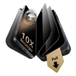 ESR CORNING GORILLA GLASS ULTRAFIT PRIVACY képernyővédő üveg 3db (2.5D, 9H, betekintés ellen + segédkeret) ÁTLÁTSZÓ Apple iPhone 17 Pro