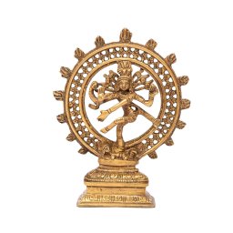 Nataraj réz szobor, (aranysárga) kb. 20 cm - Bodhi