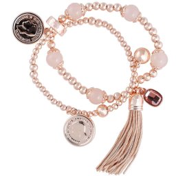 Cango & Rinaldi Peace & Love 7 rose gold karkötő