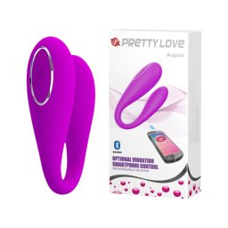 Pretty Love August - App-vezérelt G-pont és csiklóizgató vibrátor (pink)