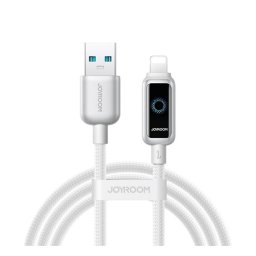 JOYROOM STARFLIGHT adatkábel (Type-C - lightning, 3A, PD gyorstöltő, LED jelzés, 120cm) FEHÉR Apple IPAD, IPAD 2, IPAD (3rd Generation)