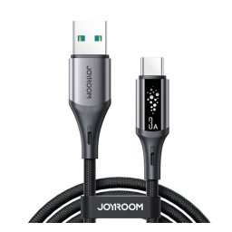 JOYROOM STARTALK adatkábel (USB - Type-C, 3A, PD gyorstöltő, LED jelzés, 120cm) FEKETE