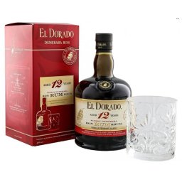 El Dorado 12 years rum 0,7L 40% pdd. + 1 pohár
