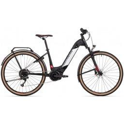 Rock Machine Crossride INT e400B Touring 2021 női E-bike fényes fekete/ezüst/piros 17" (M)