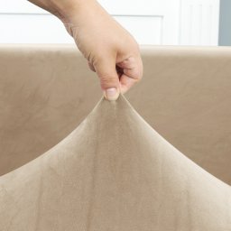 KanapéHuzat (bársonyos, 2 személyes, drapp barna)