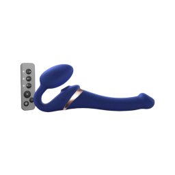 Strap-on-me S - felcsatolható, léghullámos vibrátor - (kék)