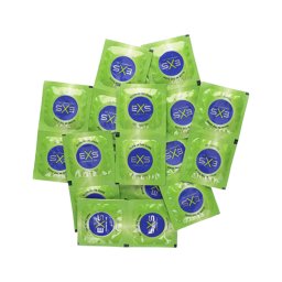 EXS Glow - sötétben világító latex óvszer (100 db)