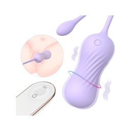 Sex HD Twist Egg - lökő vibrotojás távirányítóval (lila)