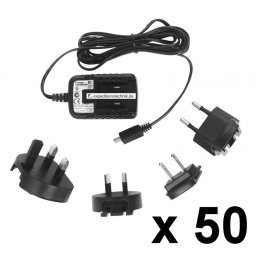 Tápegység, töltő, micro usb, 5V / 1,2A , 50 db/ csomag, univerzális töltő, TAV01050120050