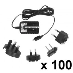 Tápegység, töltő, micro usb, 5V / 1,2A , 100 db/ csomag, univerzális töltő, TAV010501200100