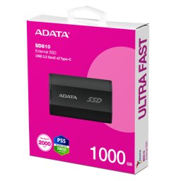 ADATA SSD Külső USB 3.2 1TB SD810, Type-C, Fekete