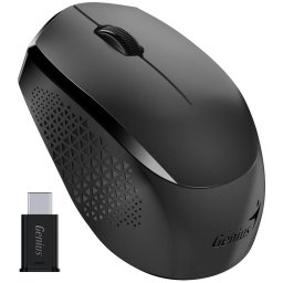Genius NX-8000S Type-C, egér, vezeték nélküli, optikai, 1200DPI, 3 gomb, USB-C, fekete
